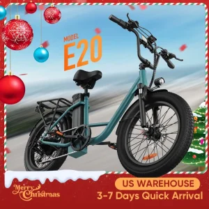 1000W E20 Fat Tire Electric Bike, 20MPH