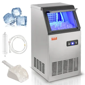 Freestanding Ice Machine, 45 Cubes Every 12–15 Minutes